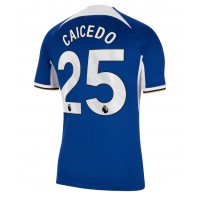 Chelsea Moises Caicedo #25 Replika Hemmatröja 2023-24 Kortärmad